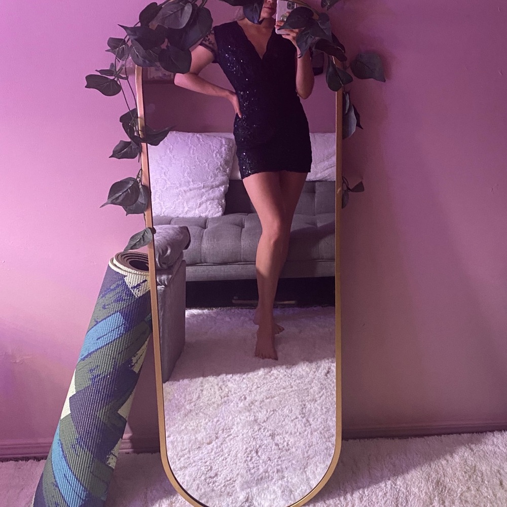 Sequin little black dress